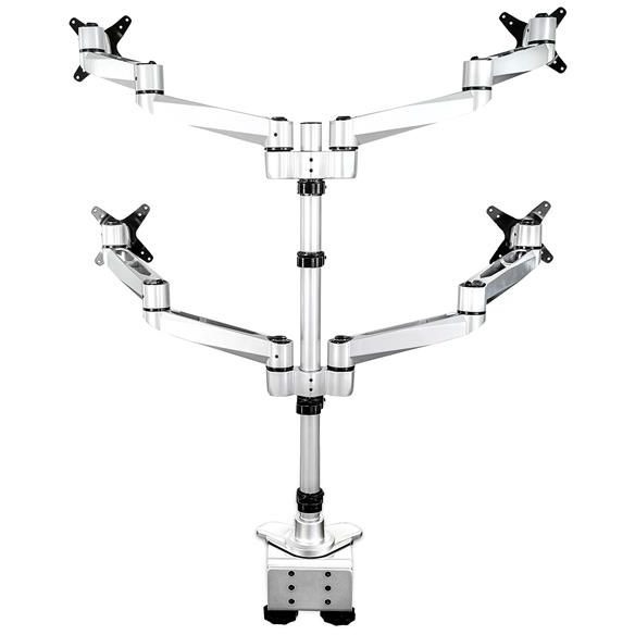 Quad Monitor Mount Full Motion Premium 4 Arm Mount
