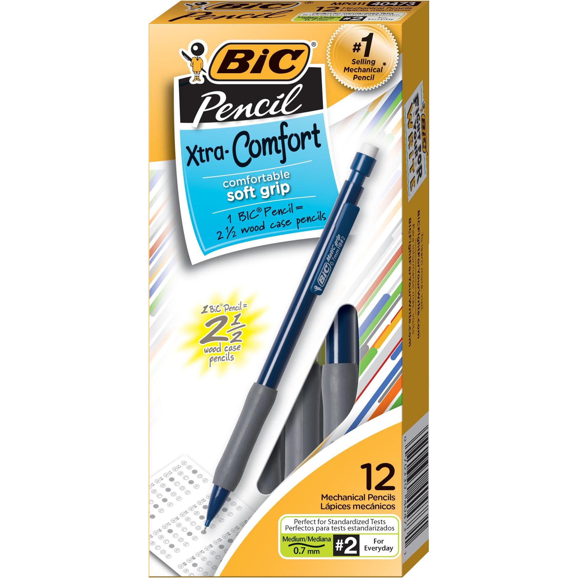 BIC Matic Grip Mechanical Pencils 0.7 mm Lead Diameter Refillable
