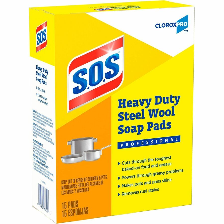 CloroxPro™ S.O.S Steel Wool Soap Pads Sponges, Cleaning Pads & Wipers