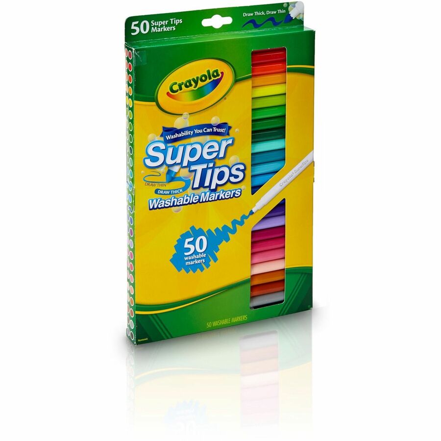 100 Count Crayola SuperTips Washable Markers:.