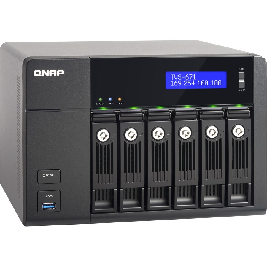 QNAP Turbo vNAS TVS671 6 x Total Bays NAS Server Tower Intel Core