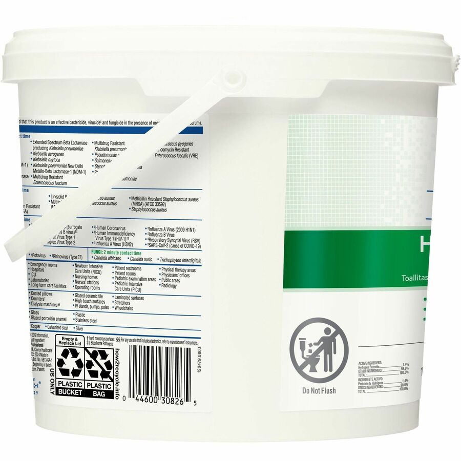 Clorox Healthcare Hydrogen Peroxide Cleaner Disinfectant Wipes GOS