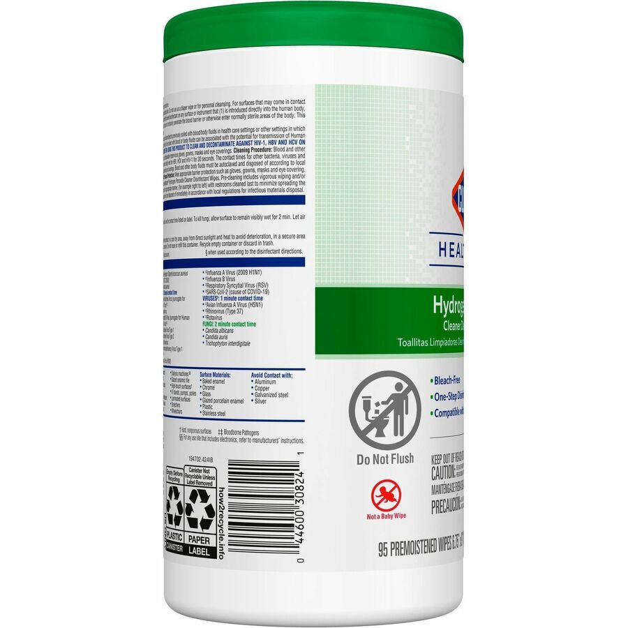 Clorox Healthcare Hydrogen Peroxide Cleaner Disinfectant Wipes