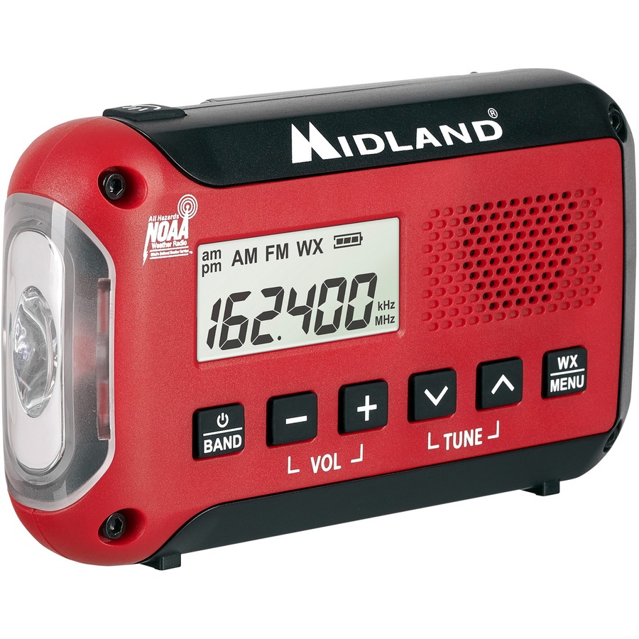 Midland E+READY Compact Emergency Alert AM/FM Weather Radio Twoway