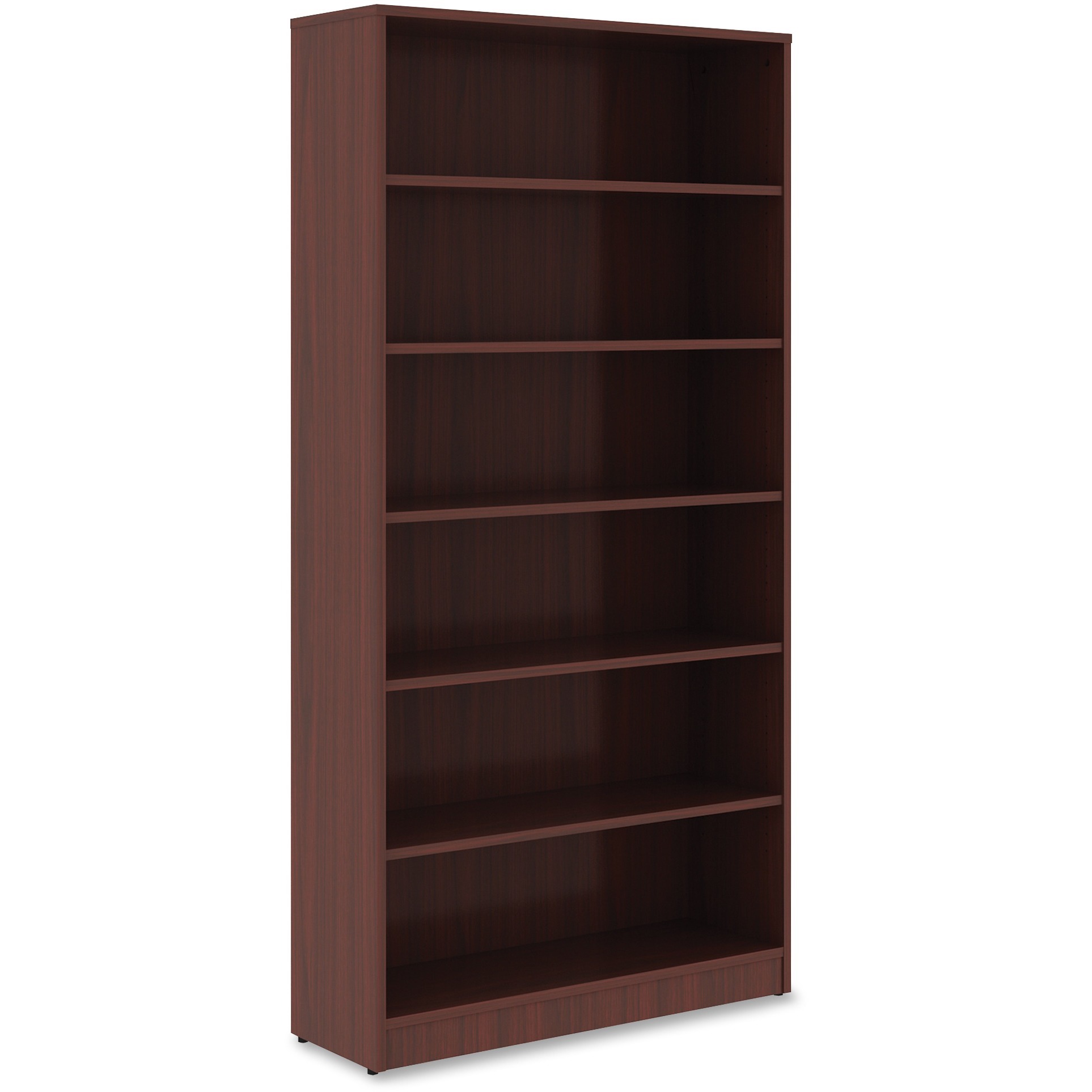 LLR99790 Lorell Lorell Mahogany Laminate Bookcase 72" Height X 36