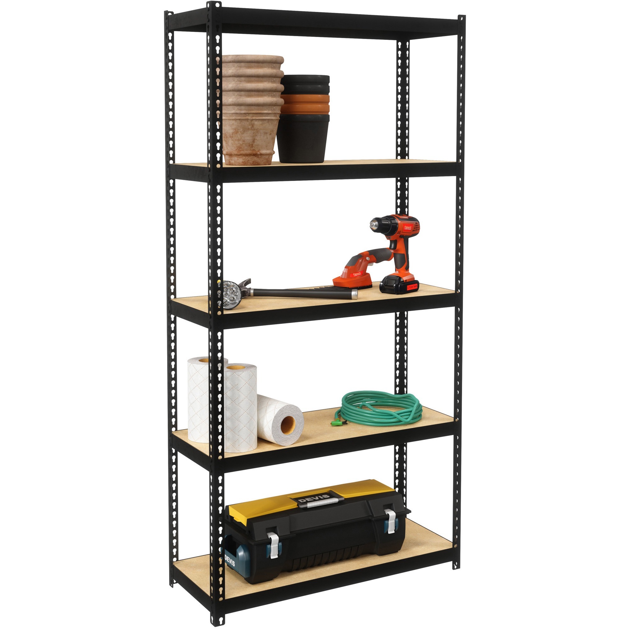 LLR 66964 Lorell Narrow Riveted Shelving Lorell Furniture