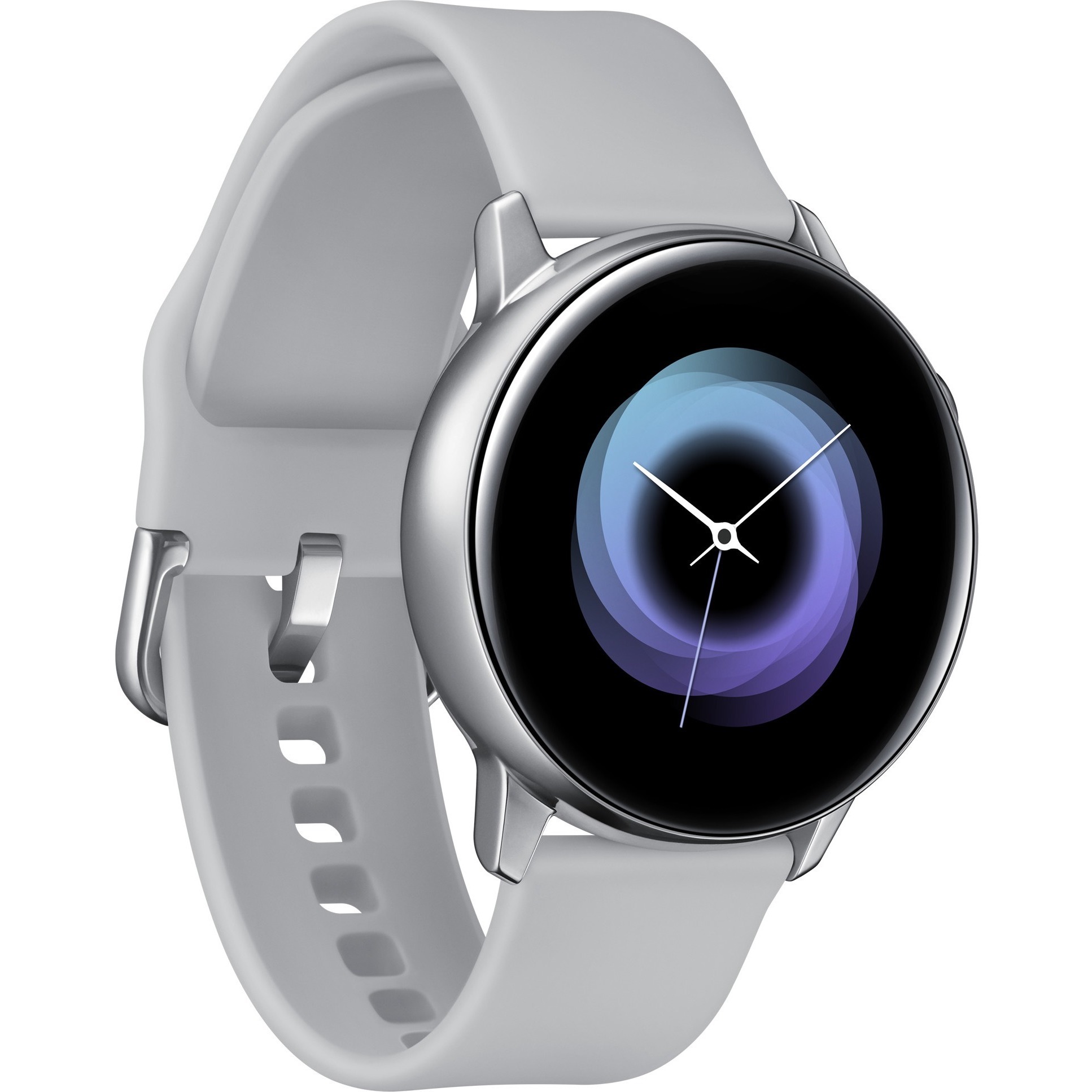 Samsung Galaxy Watch Active (2019) Smart Watch, Silver, Thin & Light weight, Builtin GPS, 5ATM