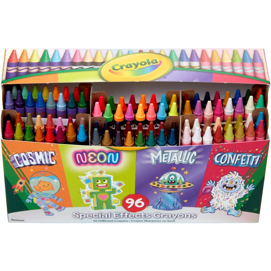 Crayola Special Effects Crayon Set Multi 96 / Pack Round Eye Supply