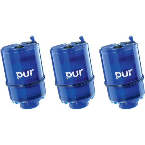 Pur Faucet Mount Replacement Water Filter mineralclear 3 Pack Blue