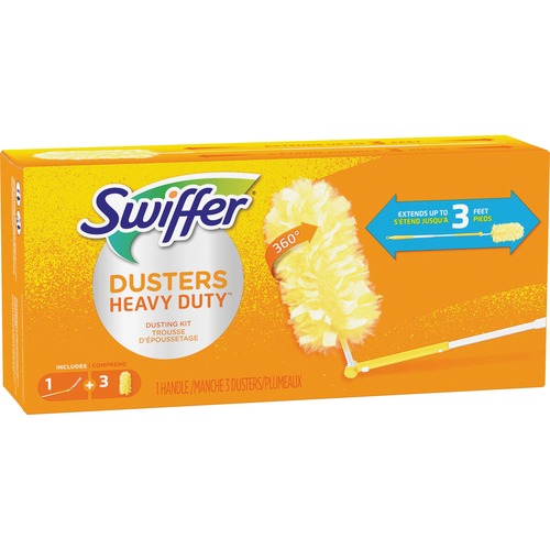 Swiffer 360 Dusters Extender Kit MicroFiber Bristle Plastic Handle