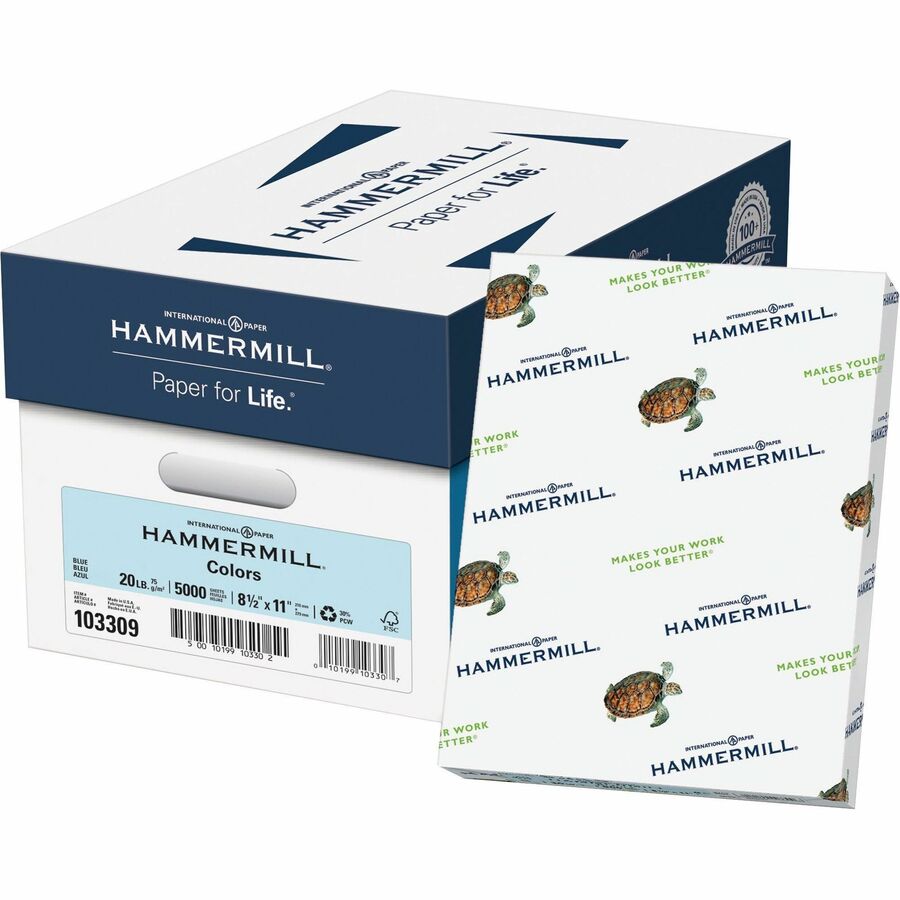 Hammermill Colors Recycled Copy Paper Blue