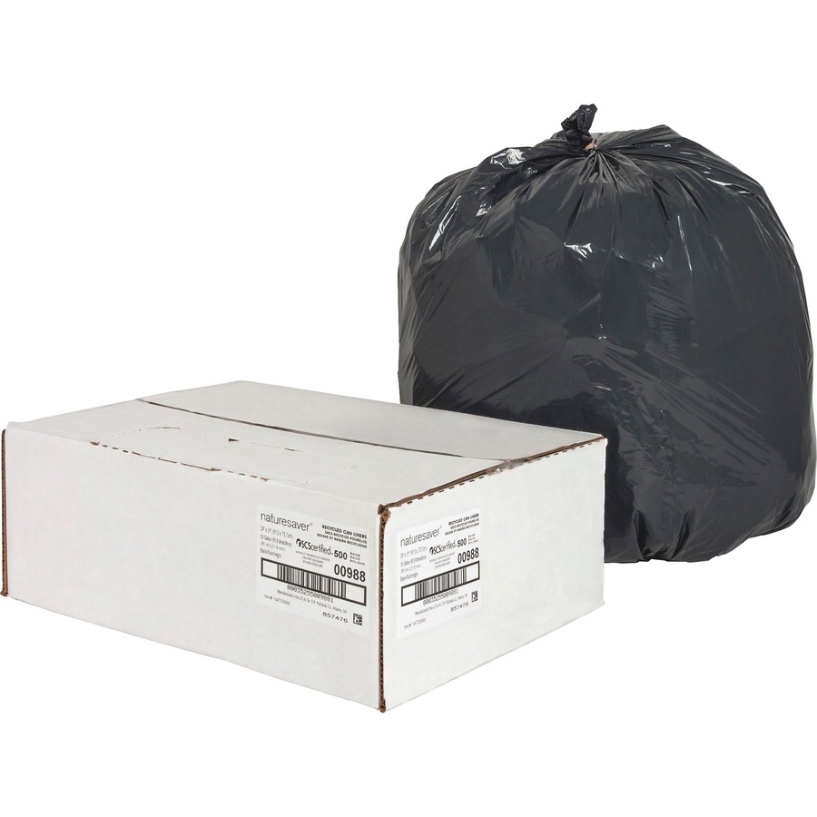 Nature Saver Black Lowdensity Recycled Can Liners Small Size 16