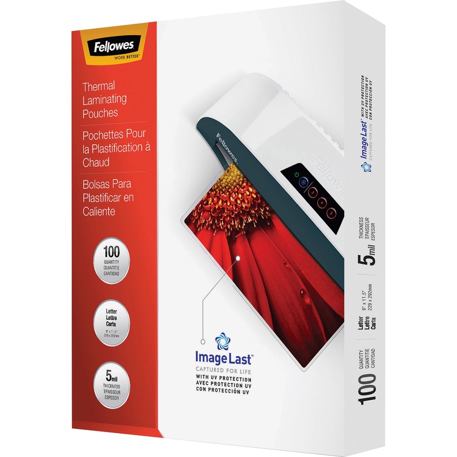 Fellowes Thermal Laminating Pouches ImageLast™, Jam Free, Letter, 5