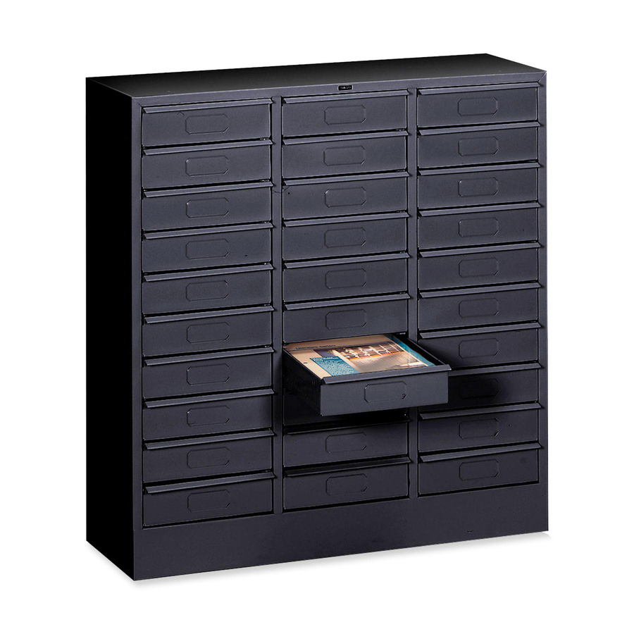 Tennsco 30 Drawer Organizer, Letter size Black Great Office Buys