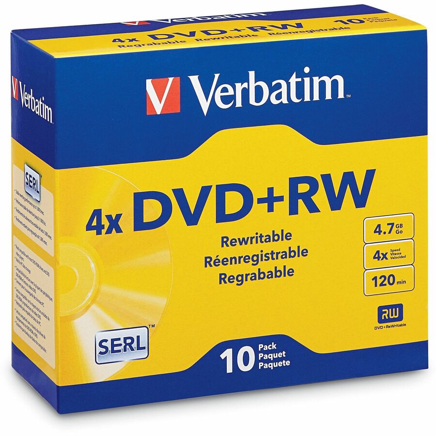 Verbatim 94839, Verbatim DataLife Plus Branded DVD+RW Disc, VER94839, VER 94839 Office Supply Hut