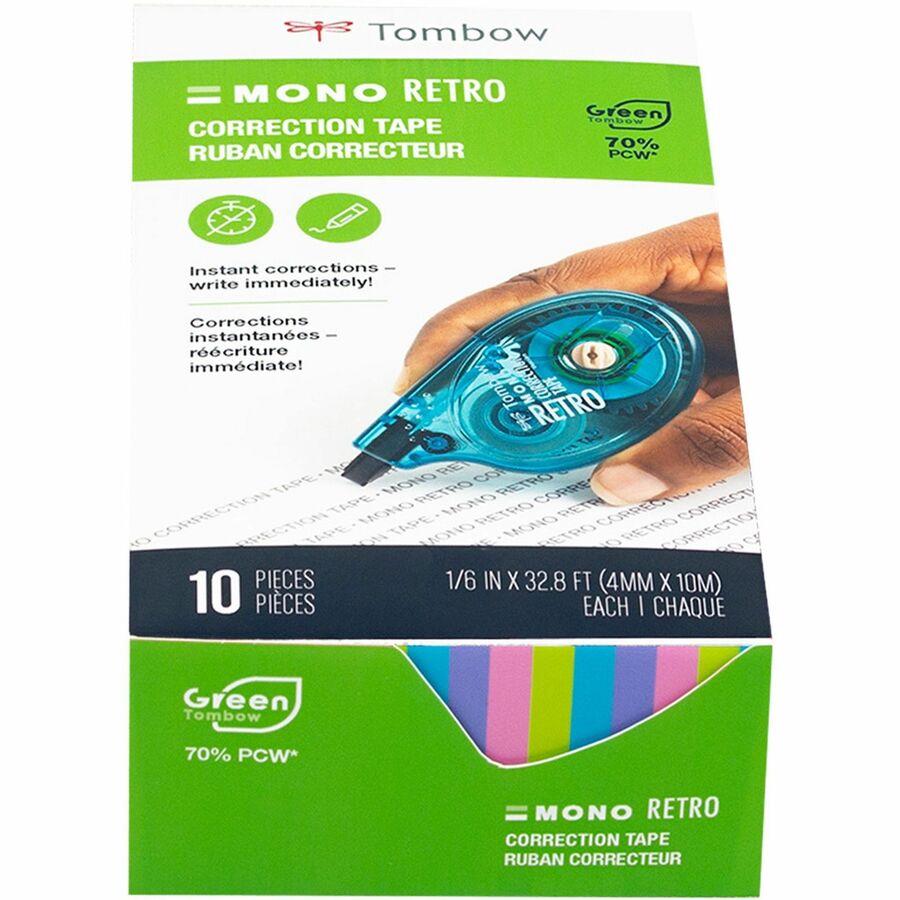 Tombow Mono Correction Tape Retro Applicator Pack 0.17" Width x 32.83