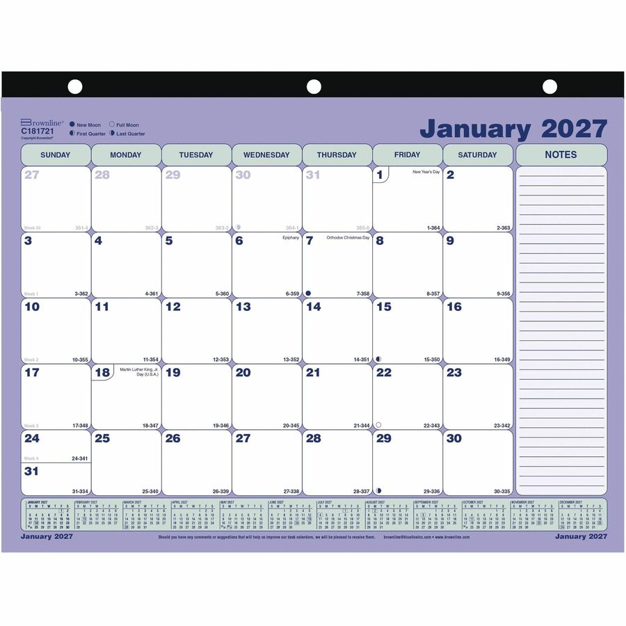 2023 calendar 8 1 2 x 11 Brownline Monthly Desk/Wall Calendar 2023 Julian Dates Monthly 1