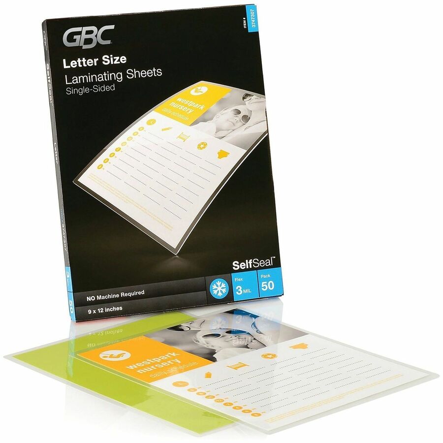 GBC SelfSealing SingleSided Laminating Sheets