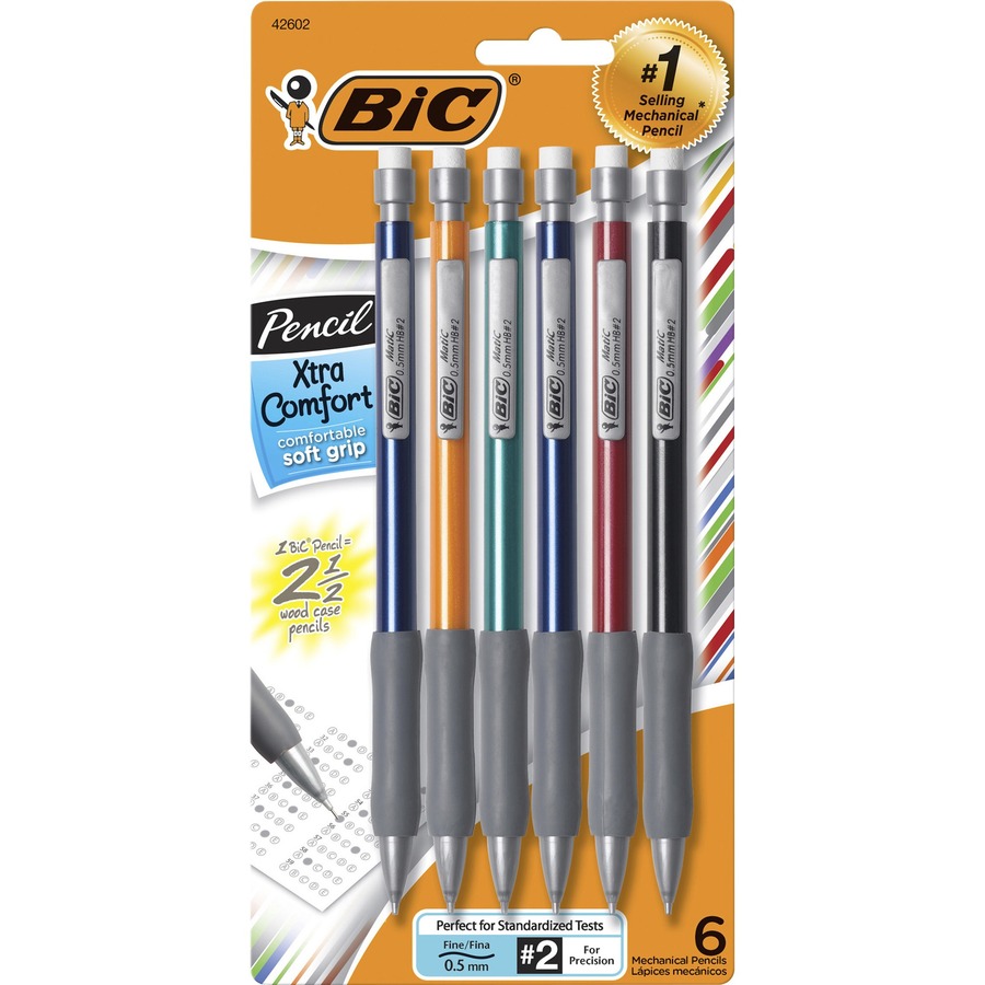 BIC Matic Grip Mechanical Pencils 2 Lead 0.5 mm Lead Diameter