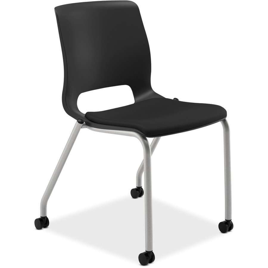 HONMG201CU10 HON Motivate Stacking Chairs, 2Pack Black Fabric Seat