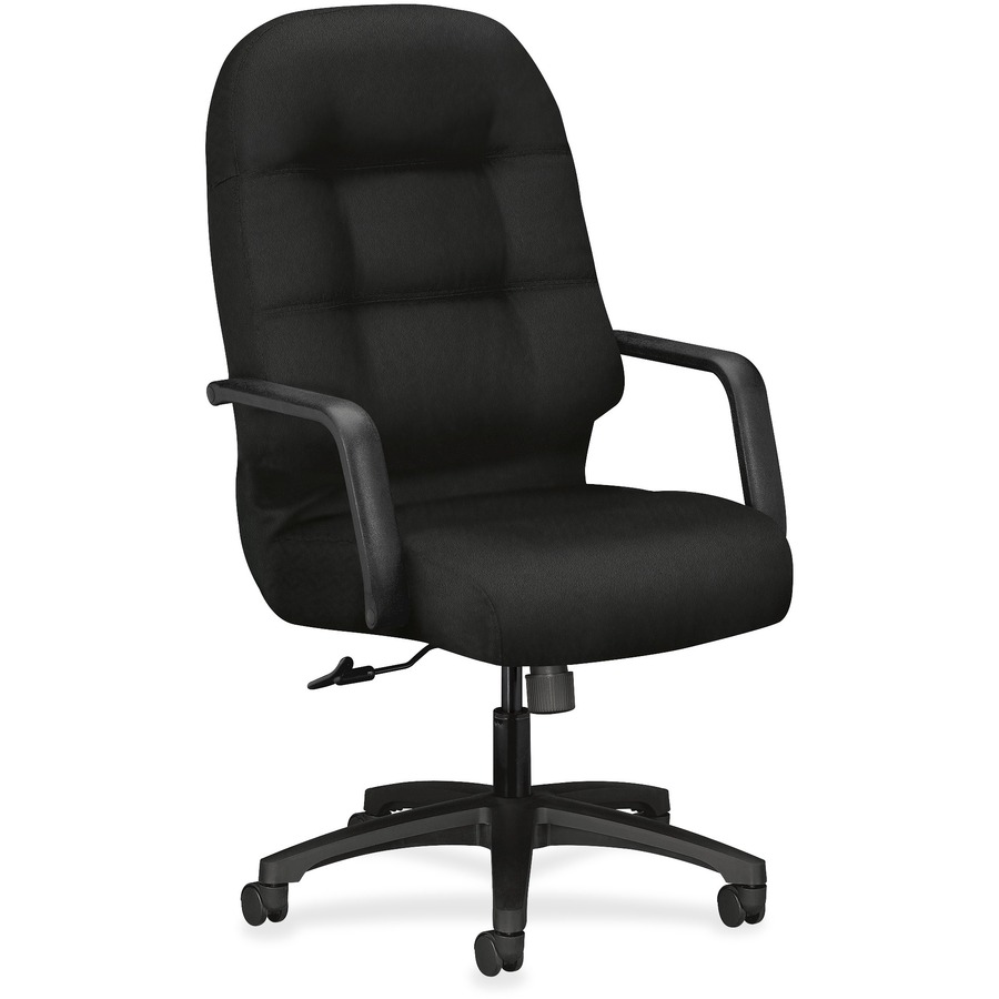 HON PillowSoft Executive Chair Black Polyester Seat Black
