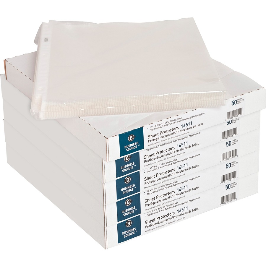Business Source TopLoading Poly Sheet Protectors