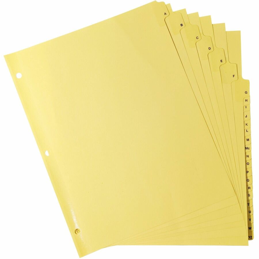 Business Source AZ Clear Plastic Tab Index Dividers The Office Point