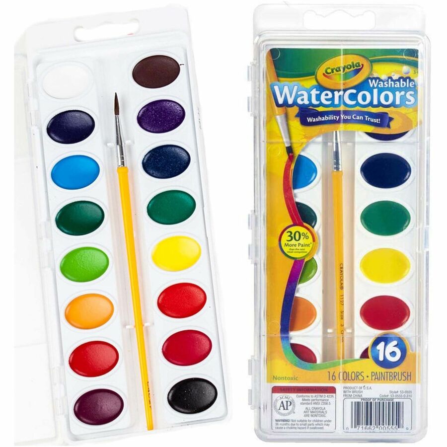Bulk School Supplies Crayola Washable Watercolor Set CYO530555