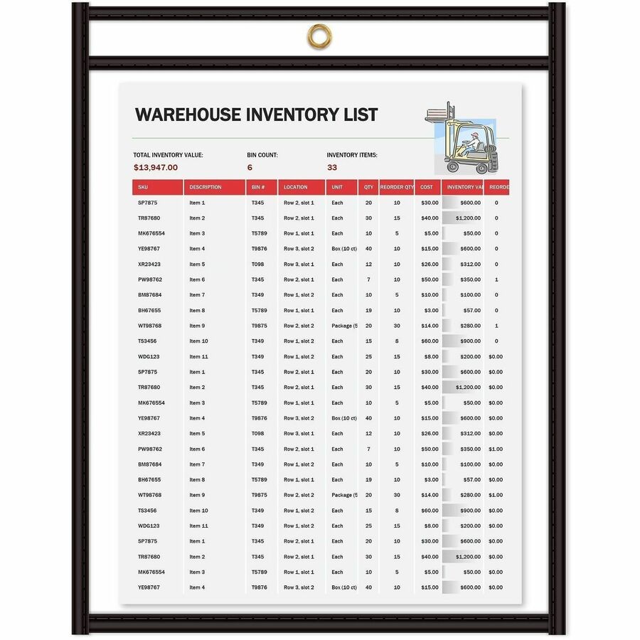 Cline Stitched Plastic Shop Ticket Holder