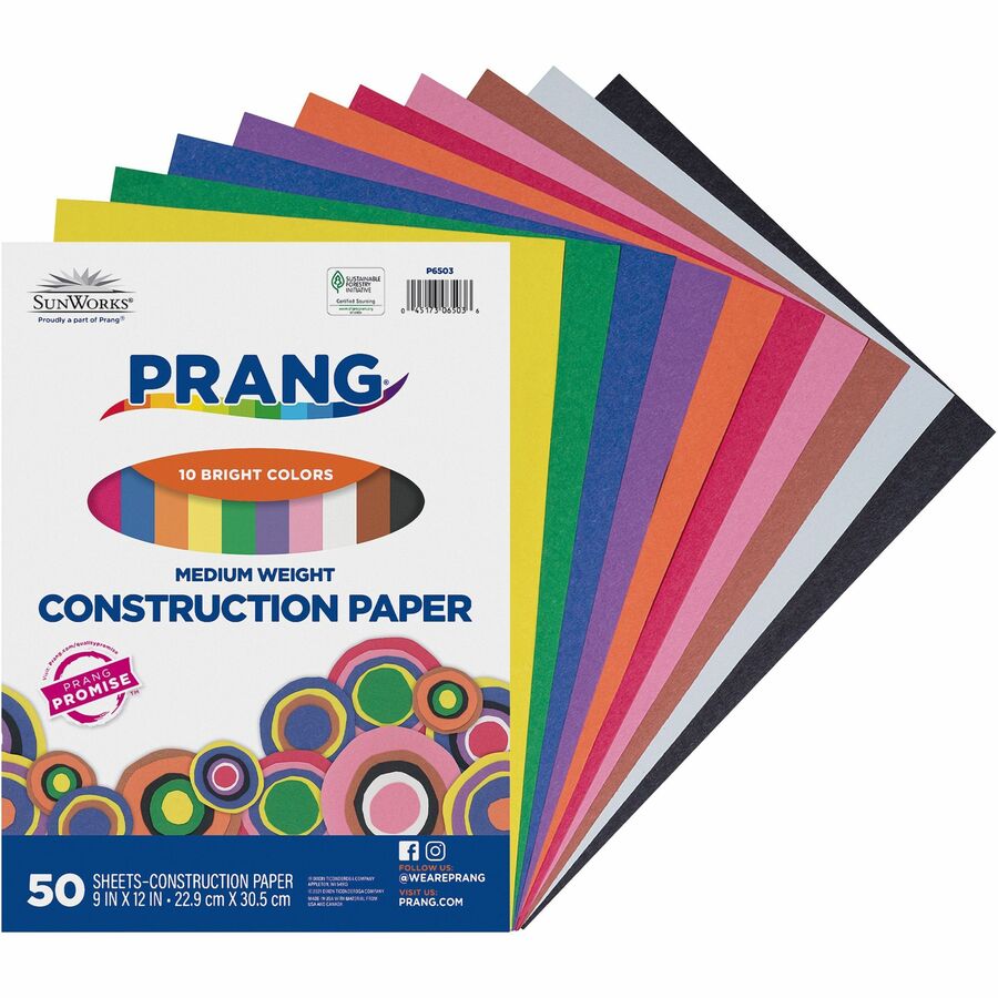 Prang Construction Paper Multipurpose 9"Width x 12"Length 50
