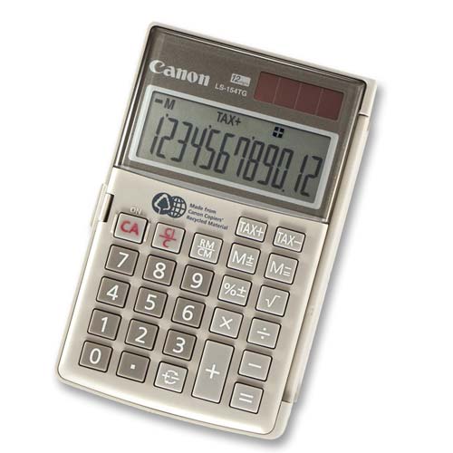 Canon Handheld Calculator,12Digit,Dual Power,31/8×43/4×5/8 hsm99sm