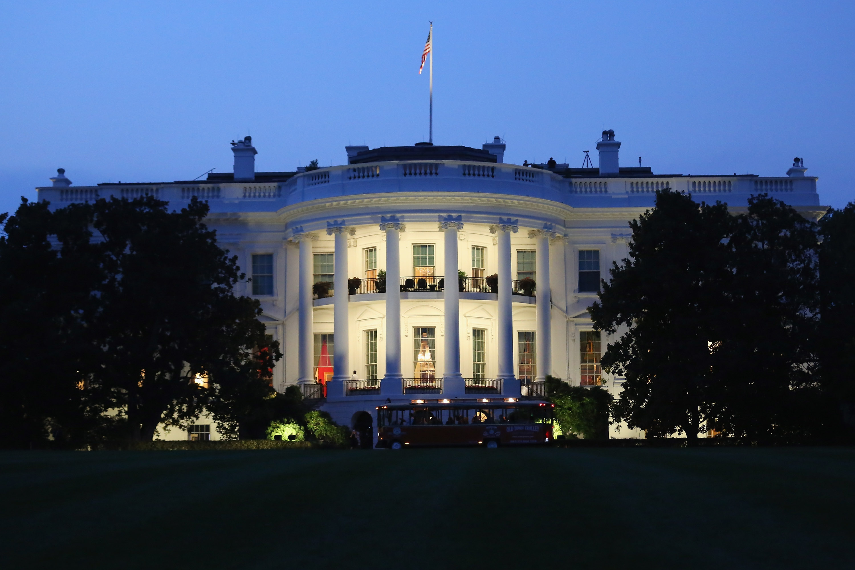 White House Night White house on deep blue sky background. Goimages Net