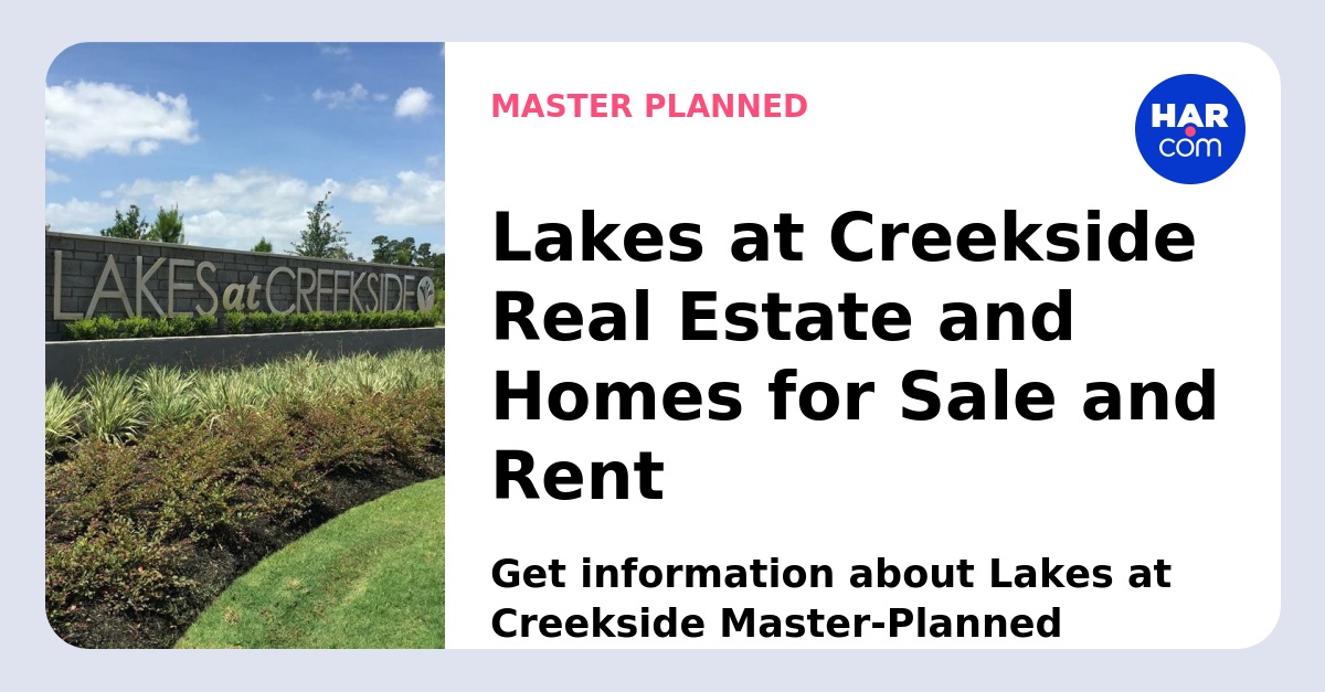 Lakes at Creekside Real Estate and Homes For Sale