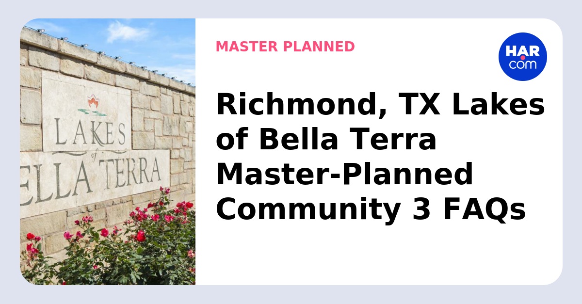 Lakes of Bella Terra Real Estate and Homes For Sale