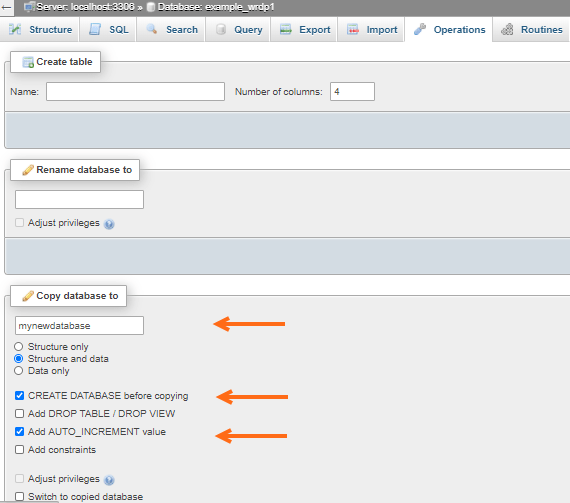 How to Copy a Database in phpMyAdmin