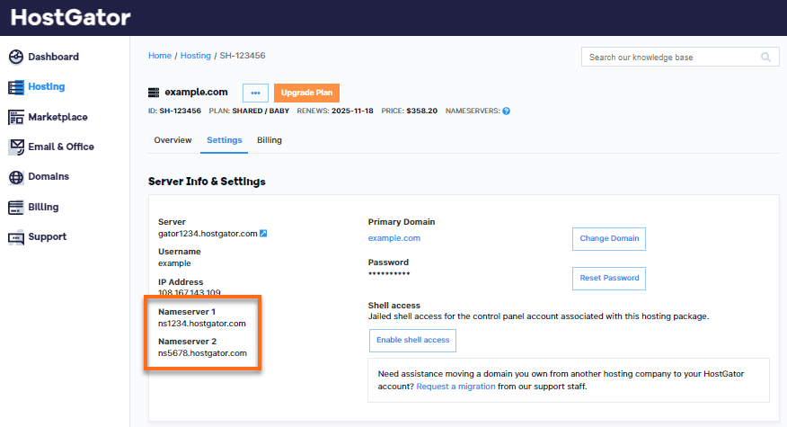 What is My Server Address? HostGator Support