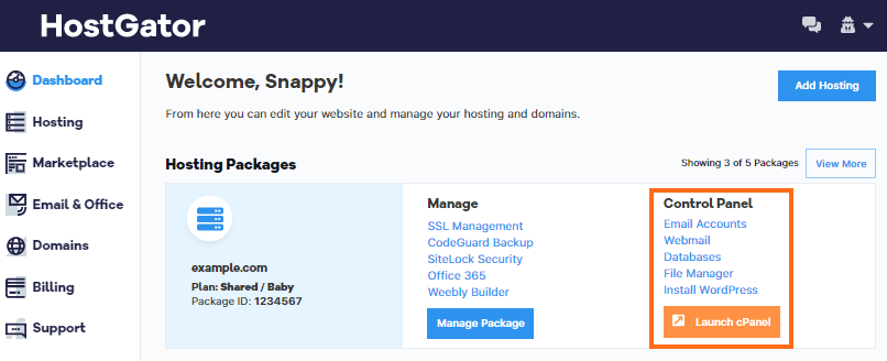 How to Log in to cPanel HostGator Support