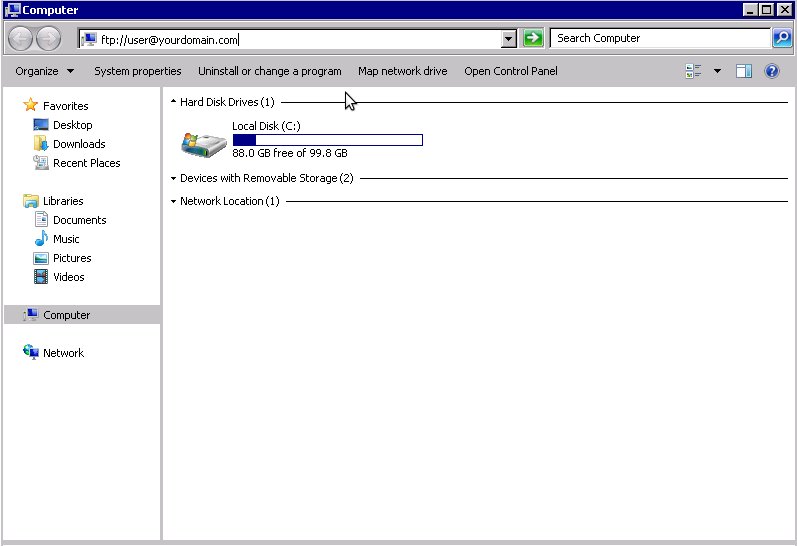 How to use FTP via Windows Explorer AnyTimes.Cyou