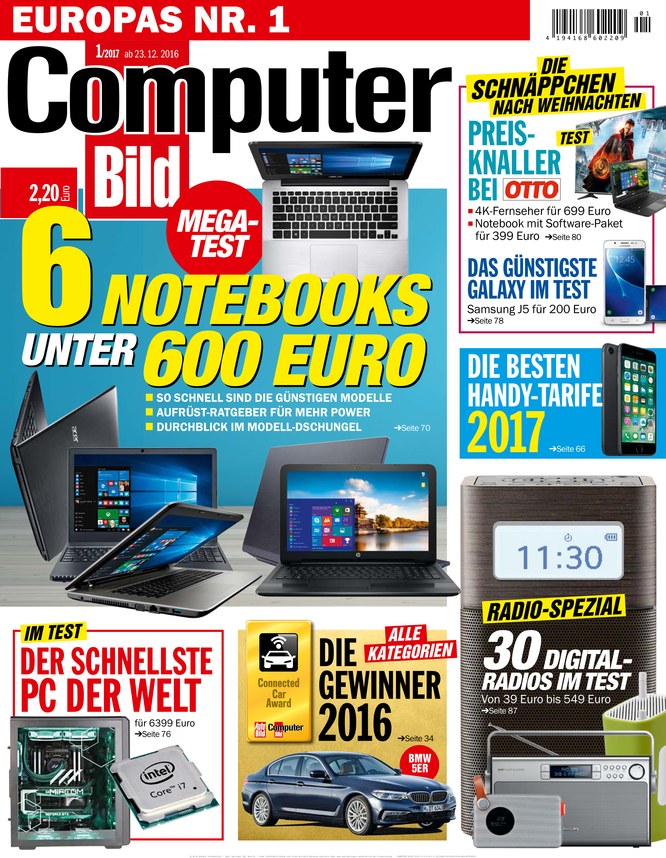 COMPUTER BILD vom 23.12.2016 als ePaper im iKiosk lesen