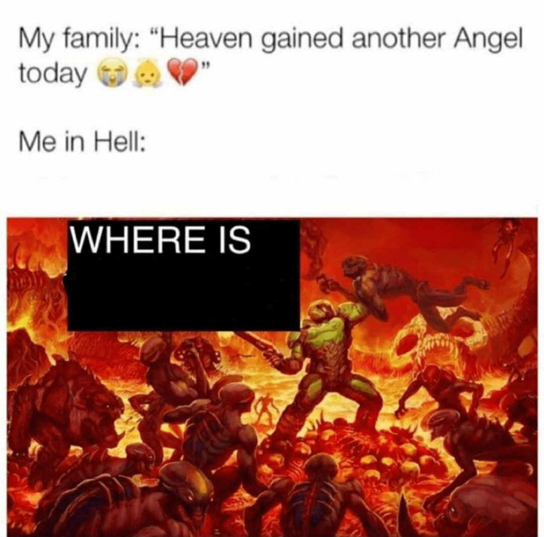 Gerador de memes Me in hell