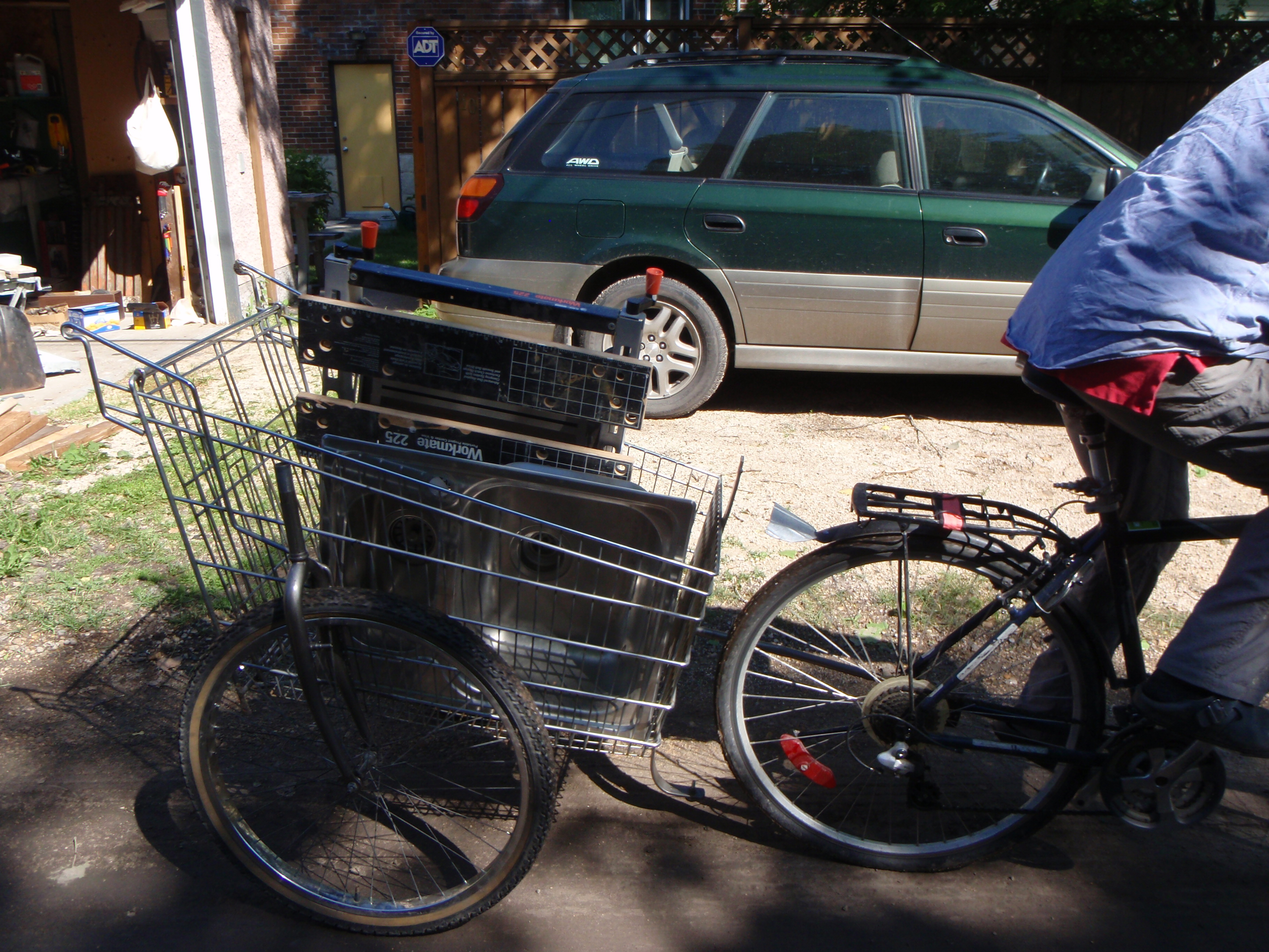 Shopping Cart Bike Trailer 6 Steps Instructables