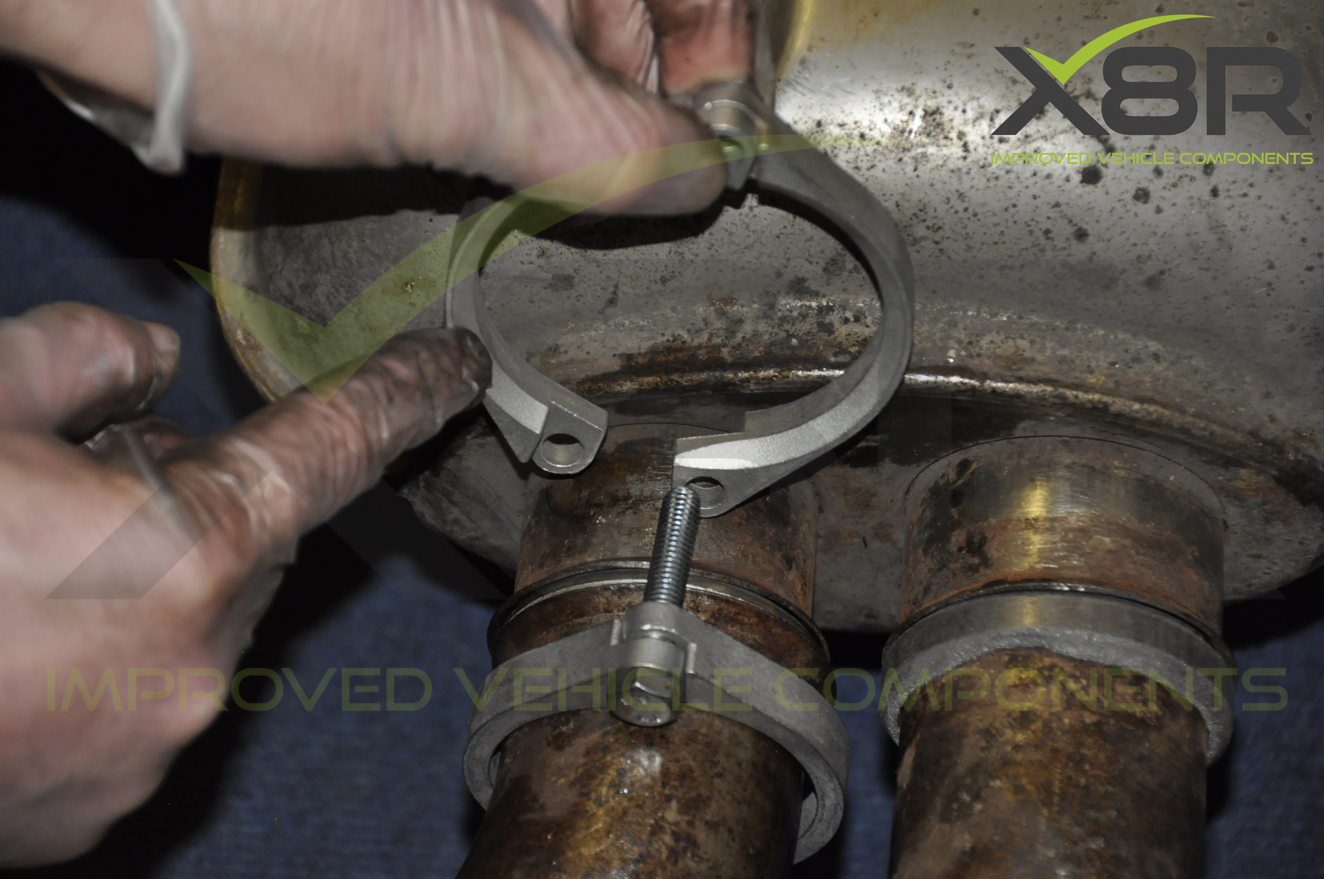 BMW E46 M3 Exhaust Muffler Back Box Flange Rusted Corroded Flanges