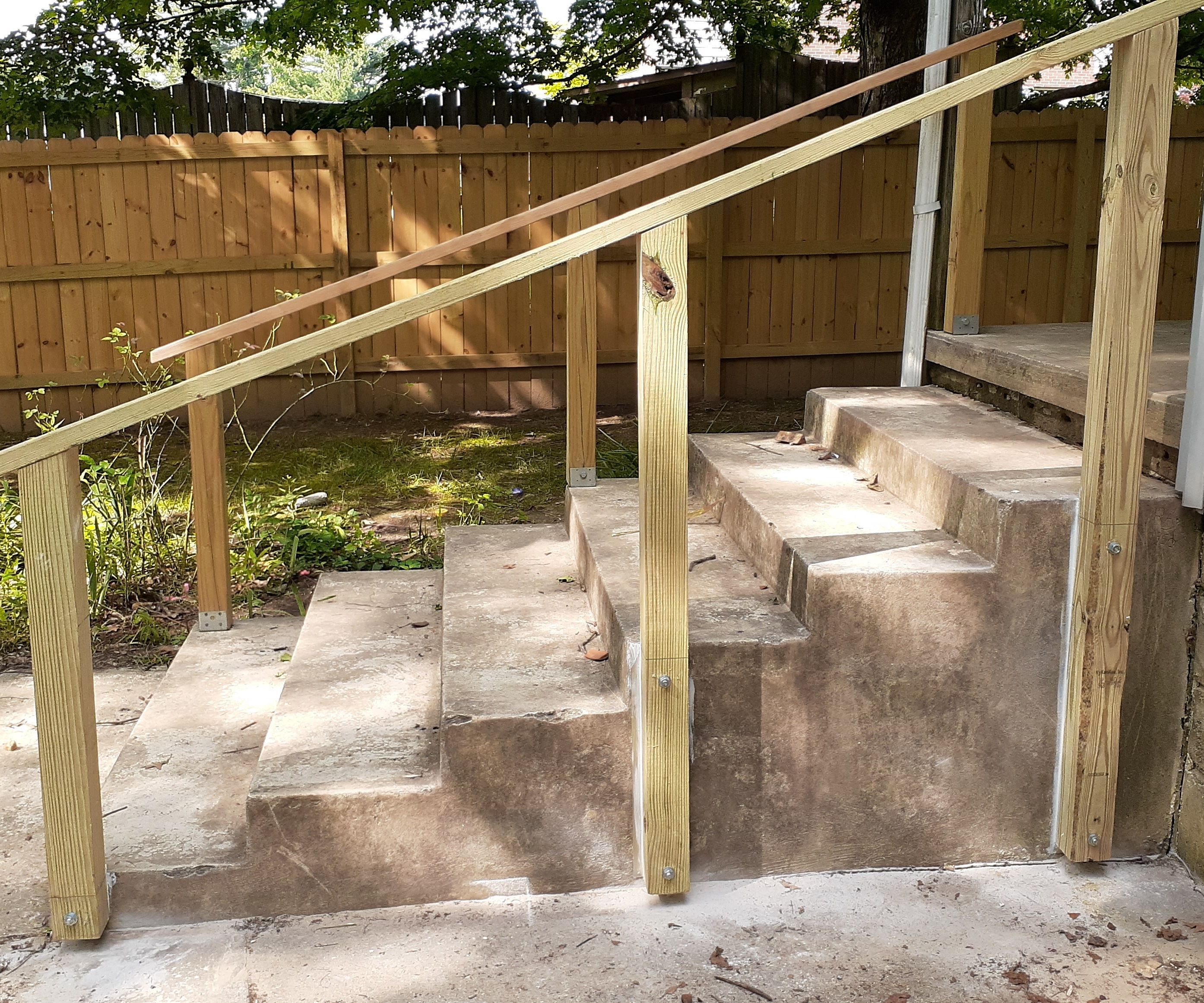 How To Build A Handrail For Outdoor Steps | Family Man Librarian