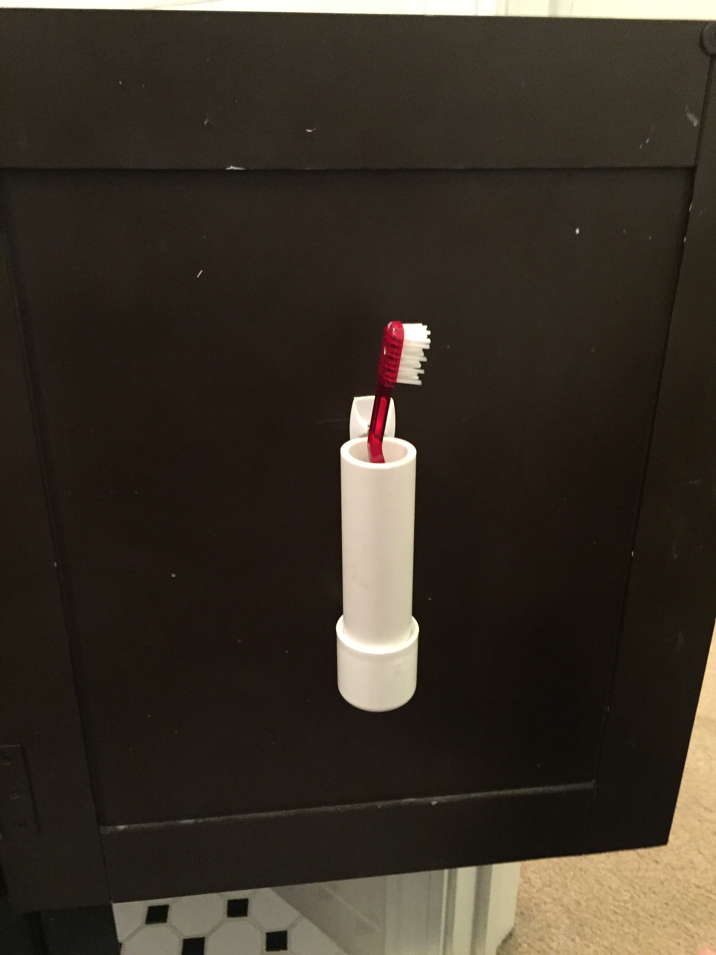 PVC Toothbrush Holder Inside Door 6 Steps (with Pictures