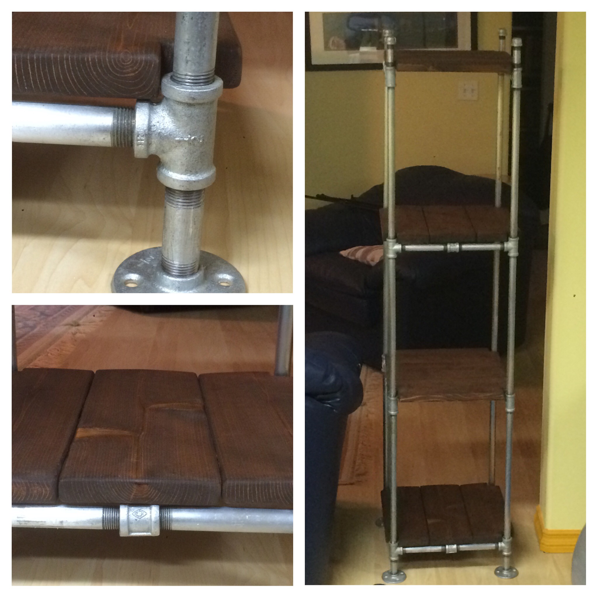 Cedar Shelves on Galvanized Pipe Frame 4 Steps Instructables