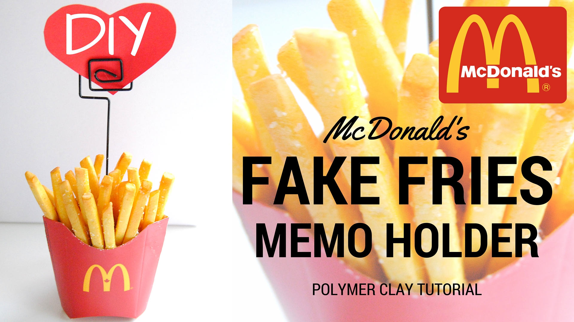 DIY FAKE FRIES Mcdonald's Memo Holder Polymer Clay Tutorial Instructables