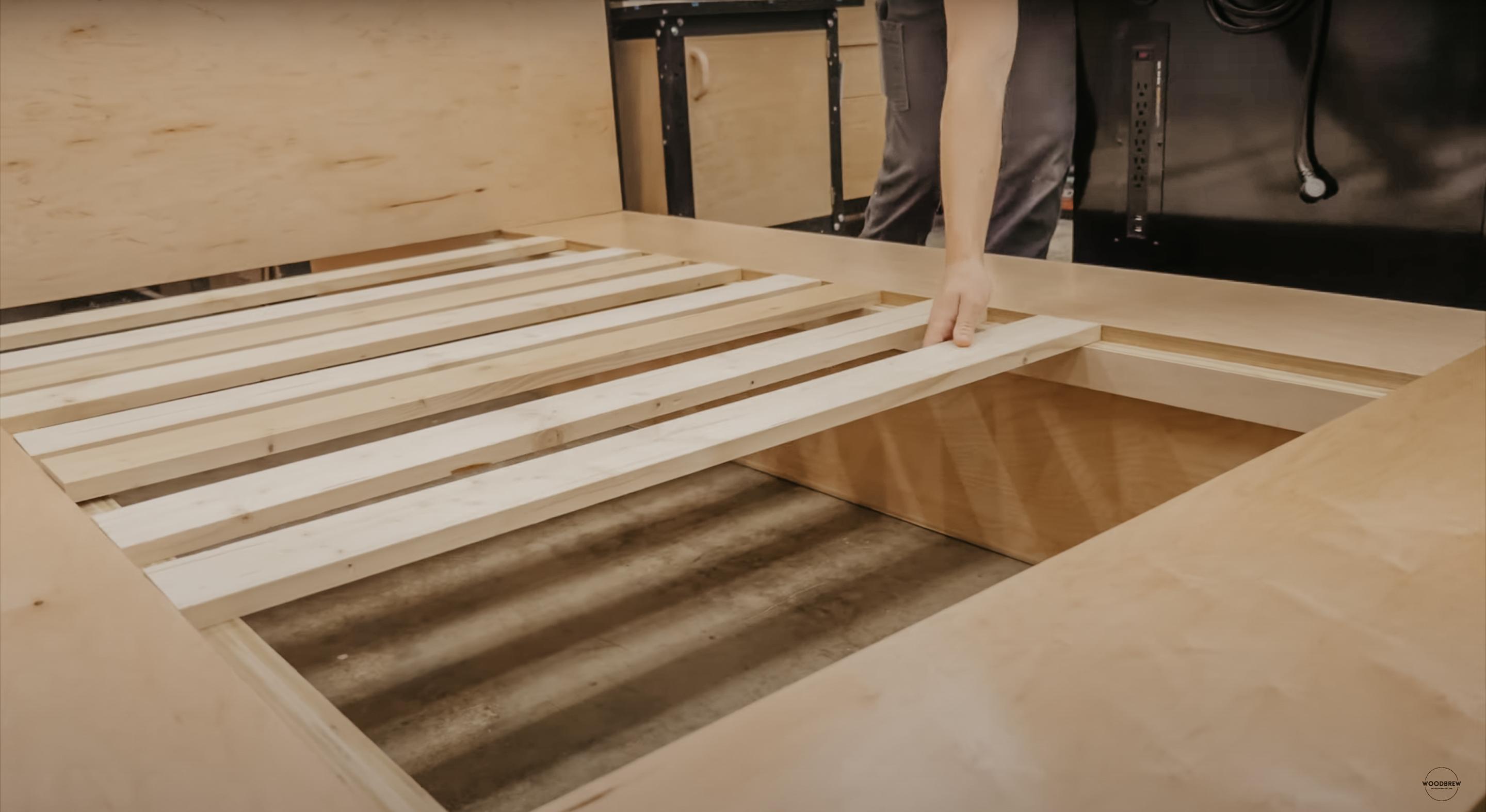 Plywood Platform Bed With Storage 7 Steps Instructables
