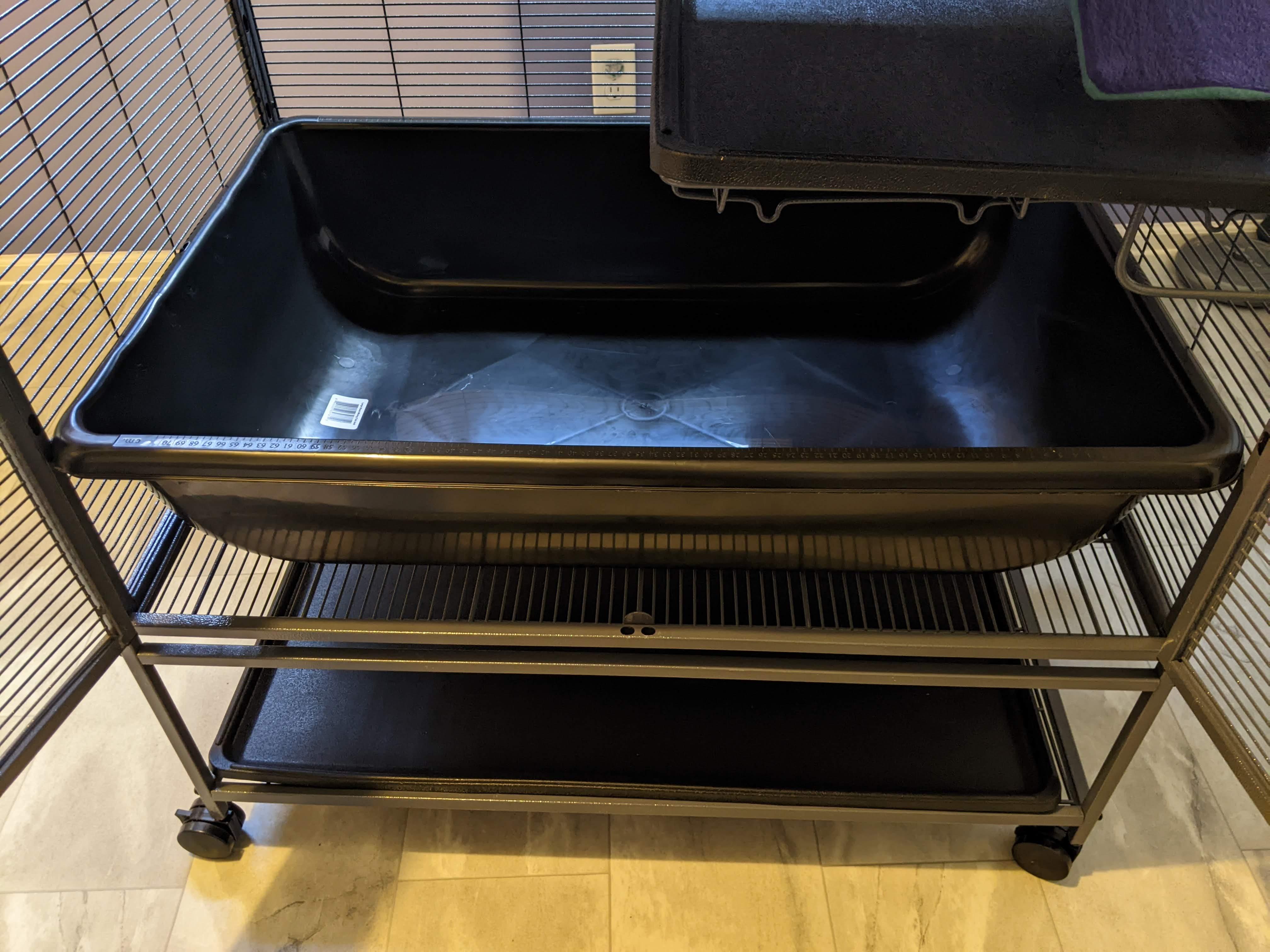 Fit Cement Mixing Bin Using Hair Dryer Into Critter Nation Cage 8