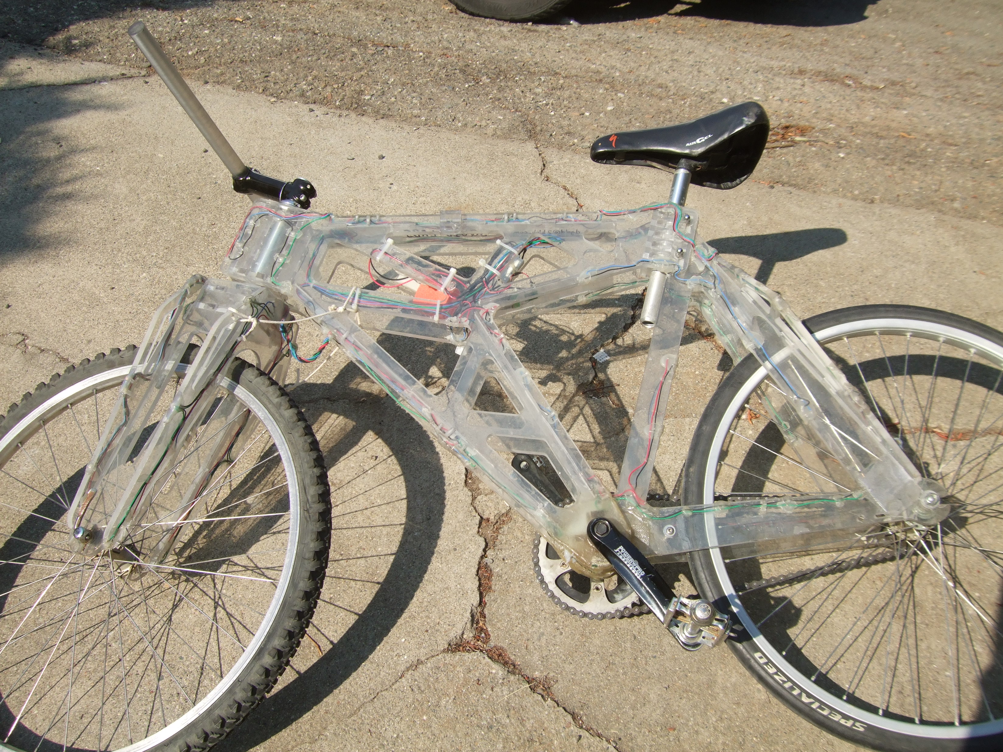 Tron Bike Clear Plastic Bike With LED Edge Lighting 11 Steps (with