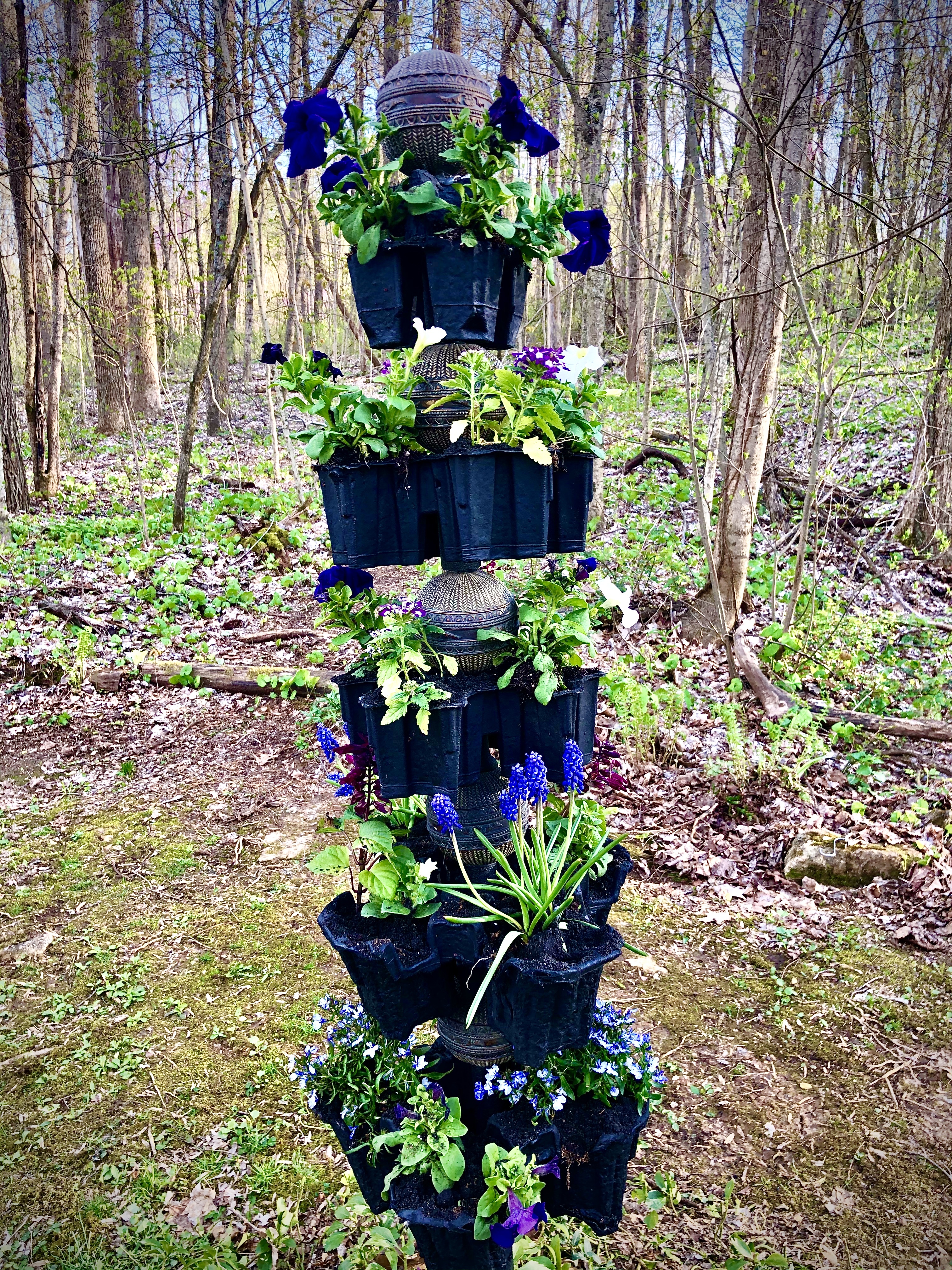 Cardboard Flower Tower 7 Steps Instructables